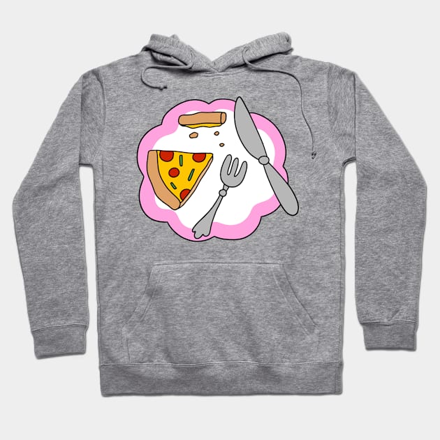 Pizza Dinner Plate Hoodie by saradaboru